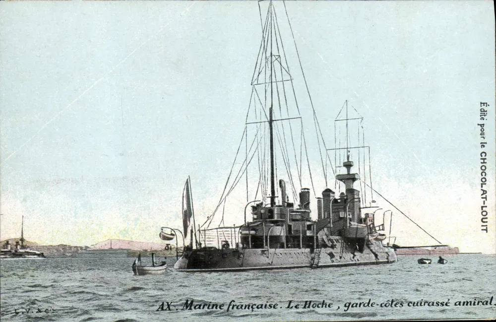 Le Hoche, gepanzerte Küstenwache Admiral — Französische Marine — Für CHOCOLAT-LOUIT veröffentlicht - Vorderseite