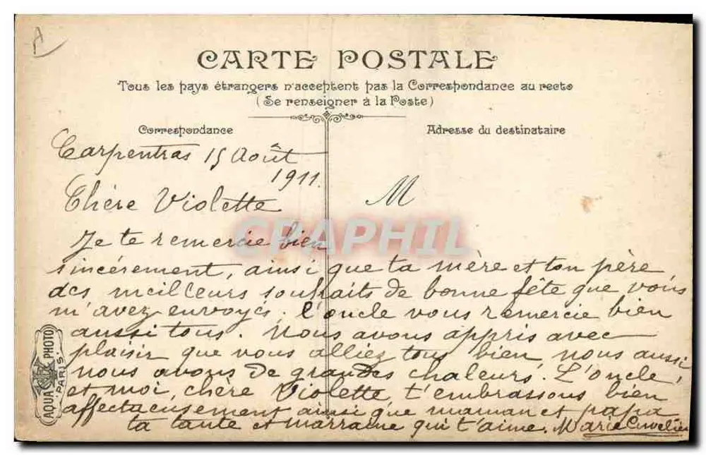 Le Hoche, gepanzerte Küstenwache — Verlag AQUIS PHOTO, Nr. 349 - Rückseite