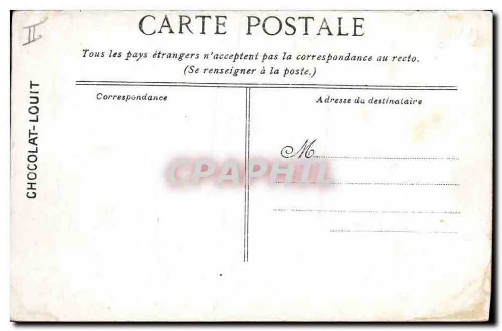 Le Henri IV, garde-côtes cuirassé — navire militaire français à quai, éditeur CHOCOLAT-LOUIT - Rückseite