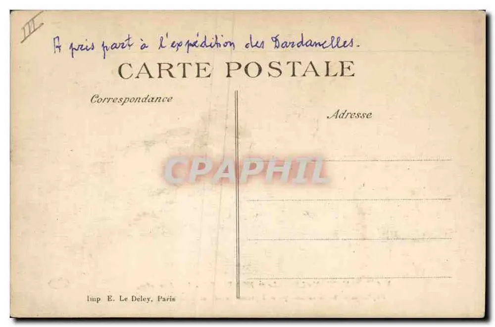 O "HENRI IV" — Cruizer da Marinha Nacional — Editor E. Le Deley, n°51 - Verso