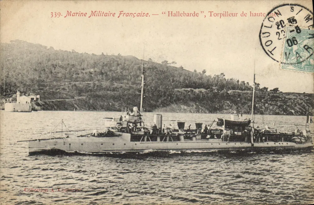 Hallebarde — Torpilleur de haute mer — Collection A. Lendurian - Recto