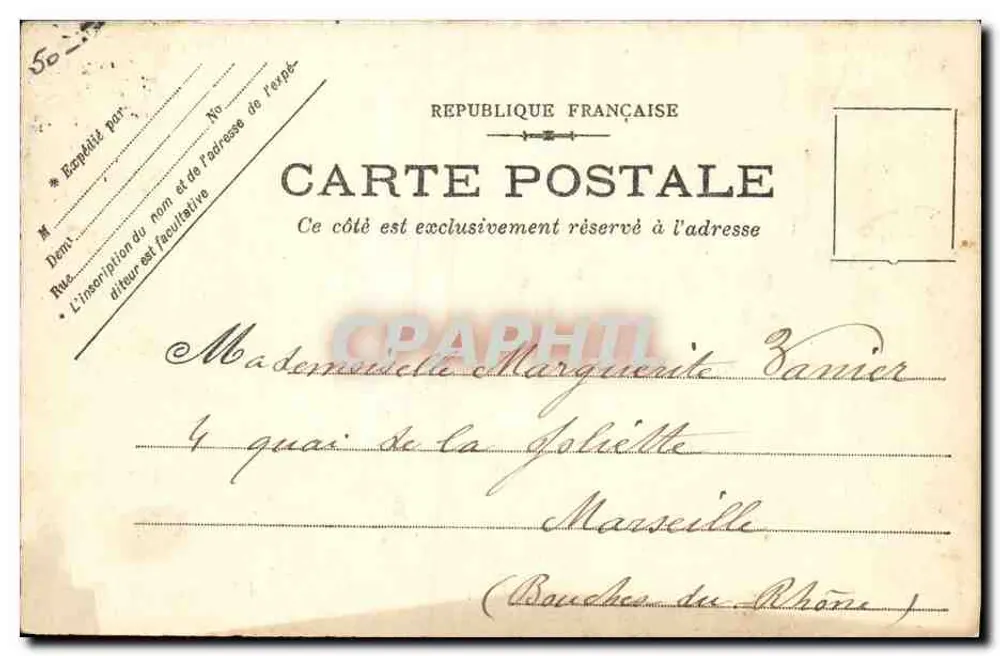 Hallebarde, Aviso - torpedo — Marinha Militar Francesa — M. Bar. fototip. Toulon - Verso