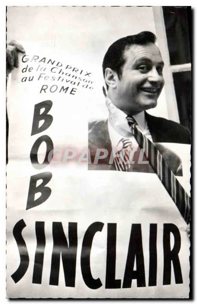 Bob Sinclaire — Grand Prix de la Chanson au Festival de Rome — Werbepostkarte - Vorderseite