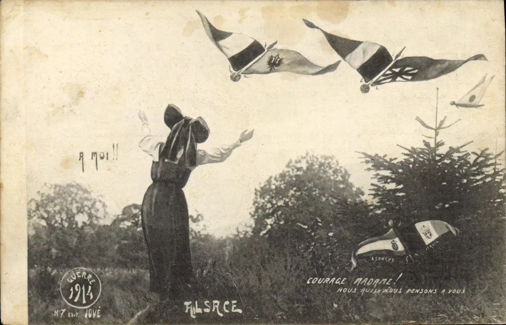 Mulher em traje da época — kite militares — editor Jové, n°7 - Frente