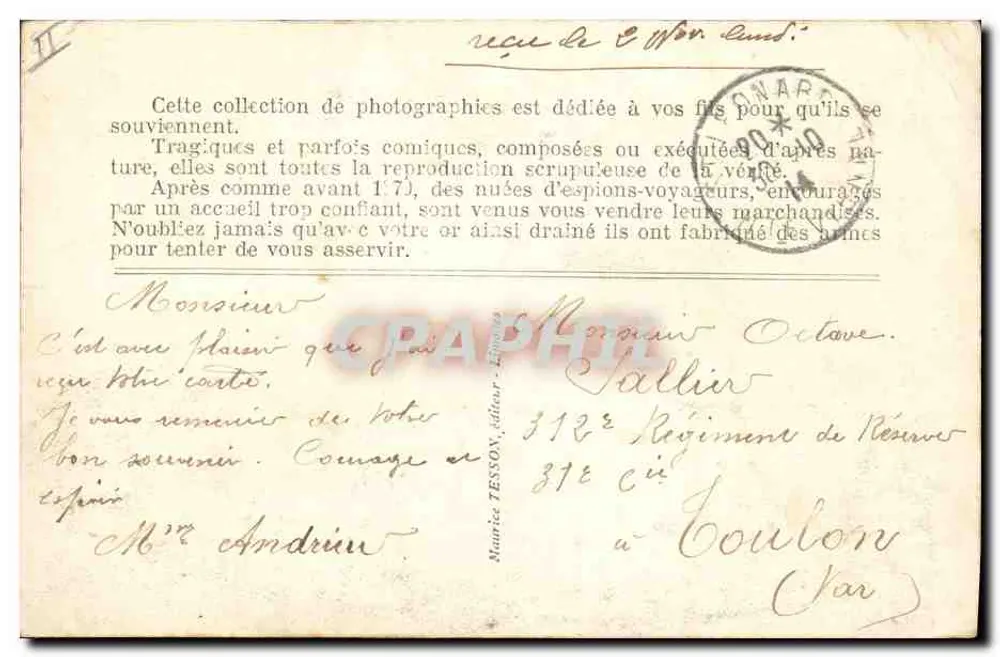 Mulher em traje da época — kite militares — editor Jové, n°7 - Verso