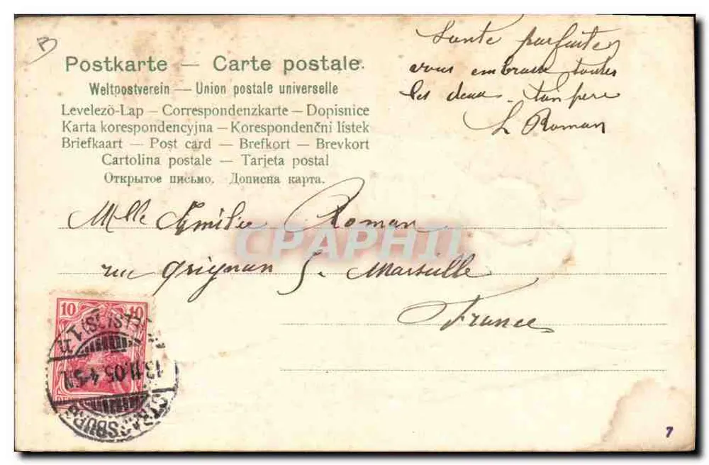 Mulher em traje alsaciano — Editor E.132 — série E.132 - Verso