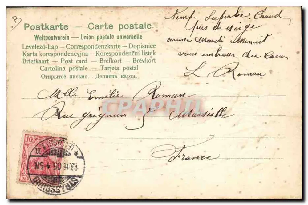 Tracht Elsässer — Traje alsaciano — A. Giattacker, A.159 - Verso