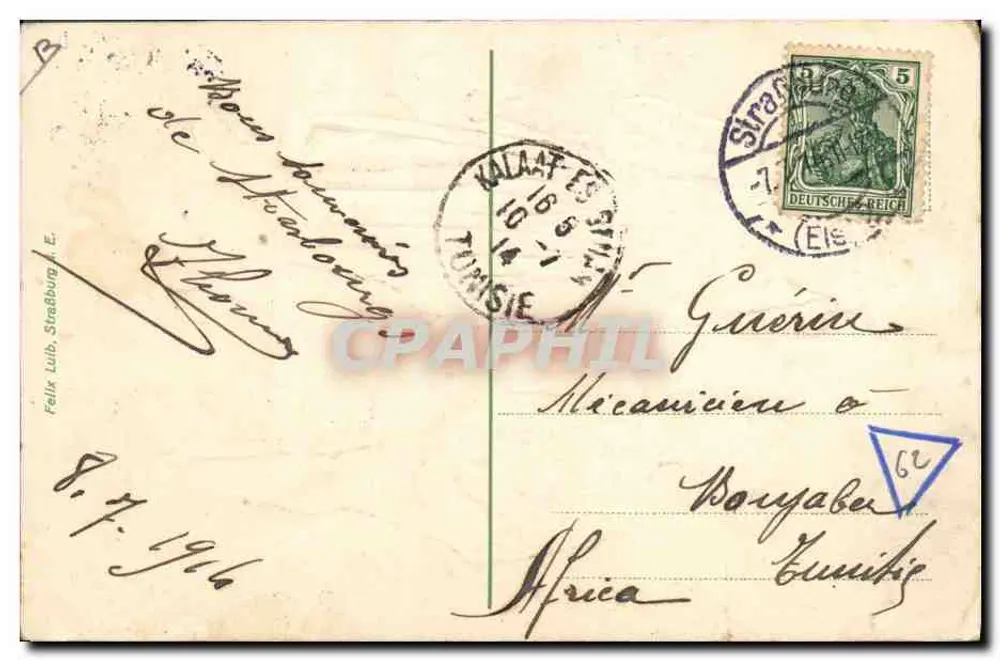 Traje alsaciano — ELSÄSSER TRACHT — editor A 208 - Verso