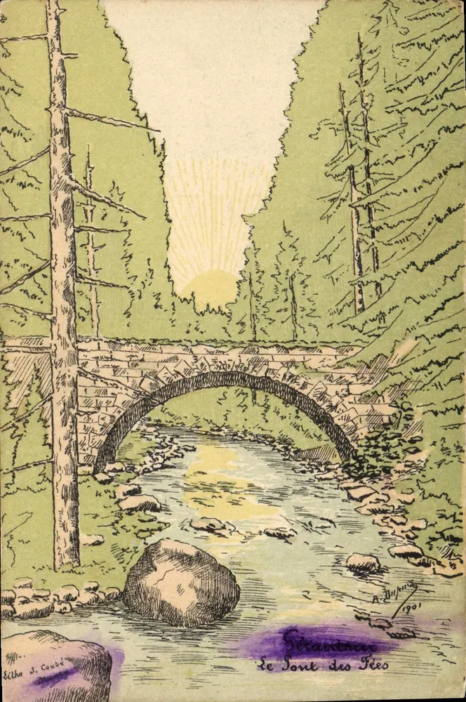 Die Brücke der Tauben — Grandvilliers — A. Duhning, 1901 - Vorderseite