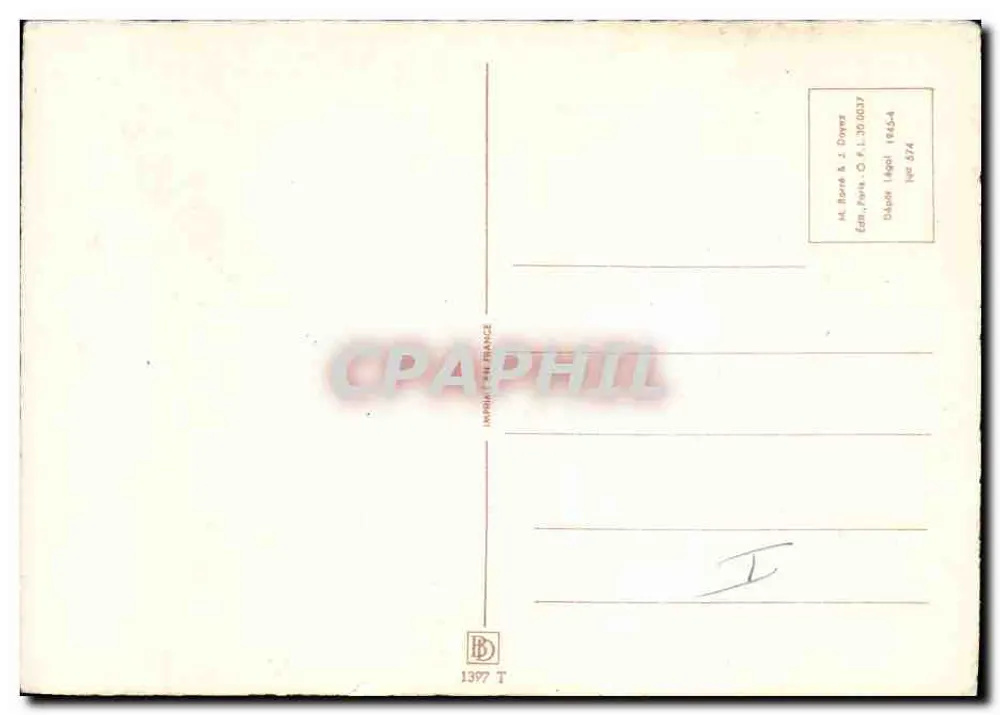 La Cailllebotte — cena de cozinha com crianças brincando ao ar livre — editor H. Isore & J. Doyez, n° 574 - Verso