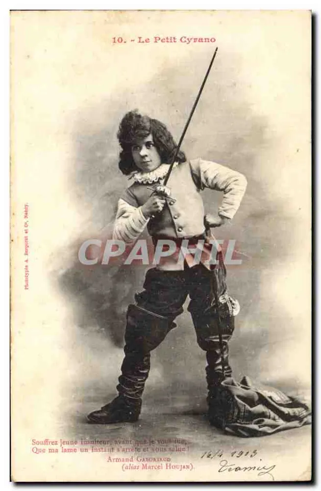 Le Petit Cyrano — Szene aus dem Theater — Phototypie A. Bampoud et Cie, Nelly - Vorderseite
