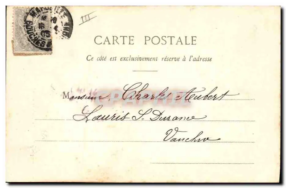 Der kleine Cyrano — Theater Szene — Phototypie A. Burporet et Cie, Nancy, Nr. 8 - Rückseite