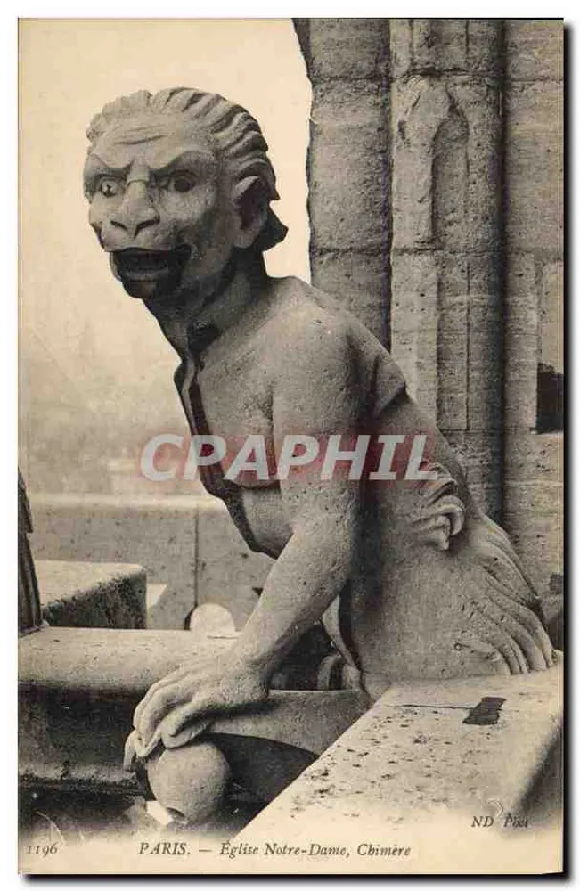 PARIS — Église Notre-Dame, Chimère — ND Piu - Frente
