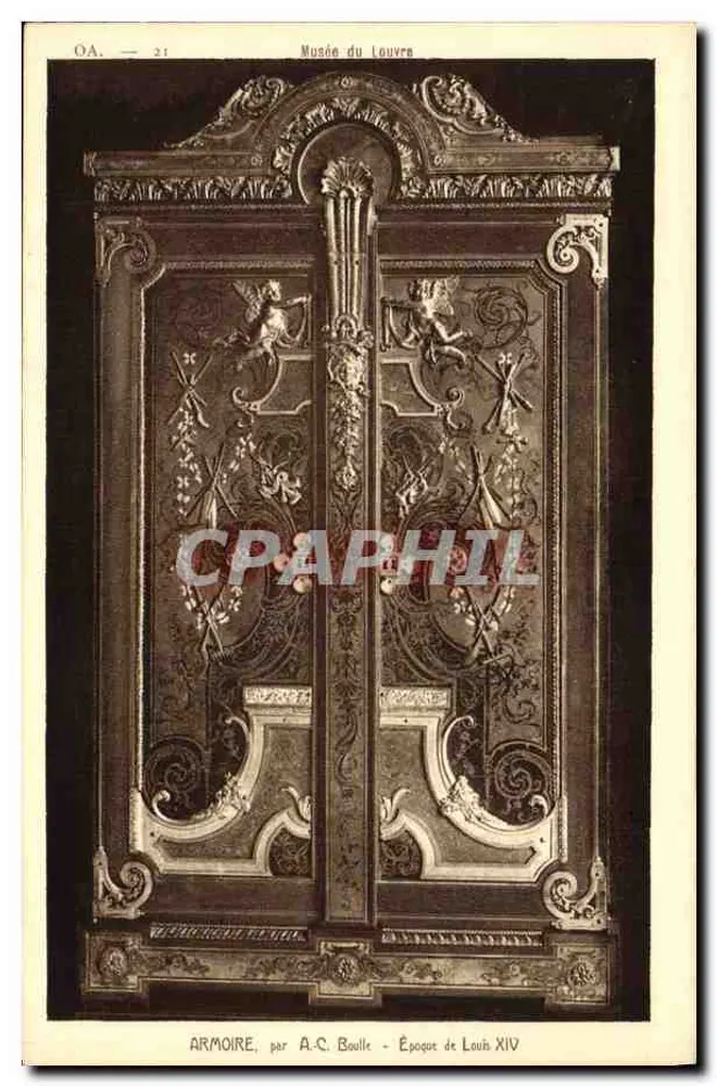 Schrank von A.C. Boulle — Zeit des Ludwig XIV. — Louvre-Museum - Vorderseite