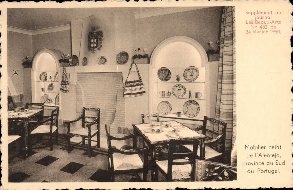Gemalte Möbel aus Alentejo, Provinz Südportugals — Supplement zum Magazin Les Beaux-Arts, Nr. 483 vom 24. Februar 1950 - Vorderseite