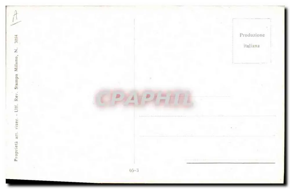 Criança com cachorro — ilustração — editor S. S. R. Milano, n° 3084 - Verso