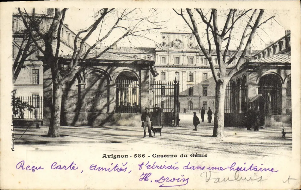 Avignon - 586 - Cuartel del Genio — Fototipia E. Lacour, Marsella - Anverso