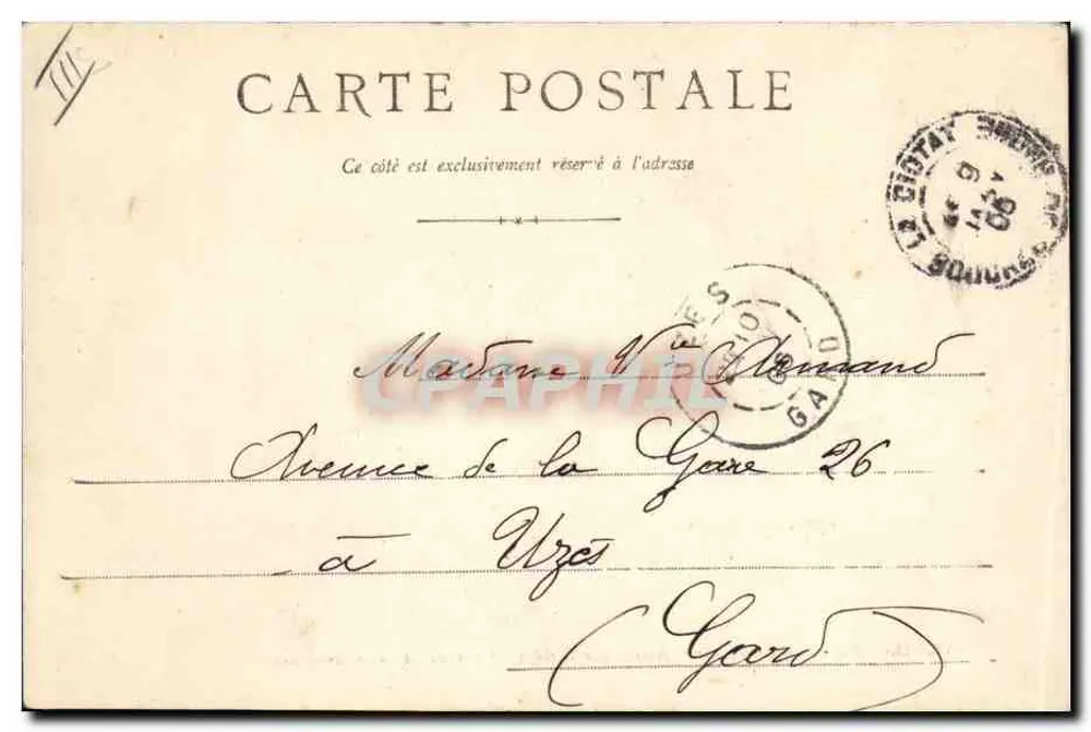 Avignon - Pont de bateaux sur le Rhône par le Génie (Lancement par conversion) — J. Brunn & Cie, Verleger in Carpentras, Nr. 109 - Rückseite