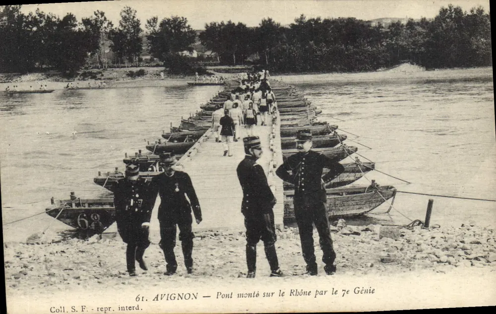 Avignon — Brücke über den Rhône vom 7. Génie — Coll. S. F. - Vorderseite