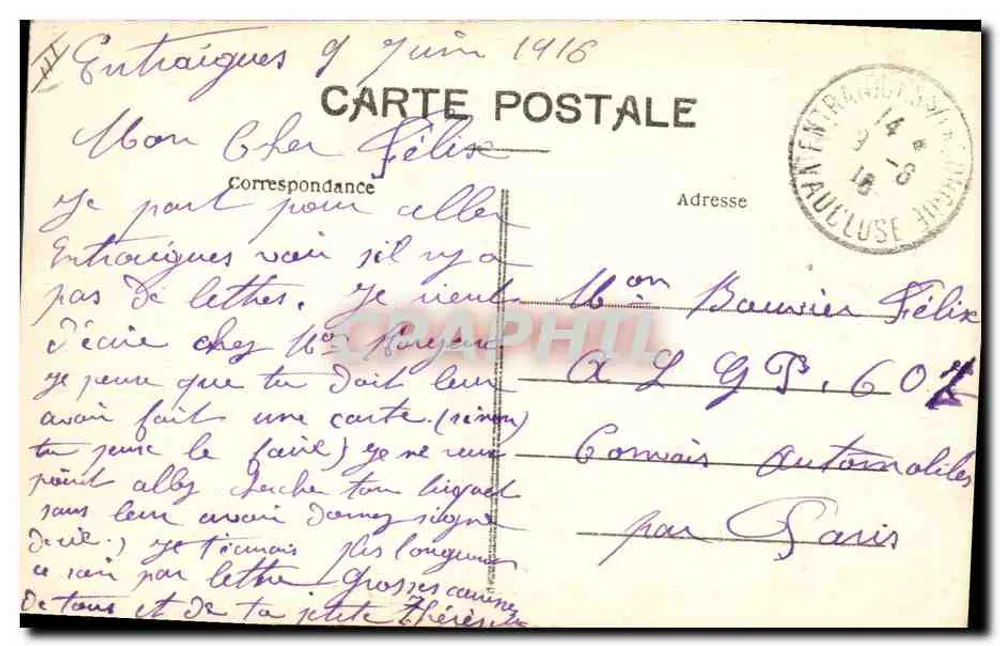 Avignon — Brücke über den Rhône vom 7. Génie — Coll. S. F. - Rückseite