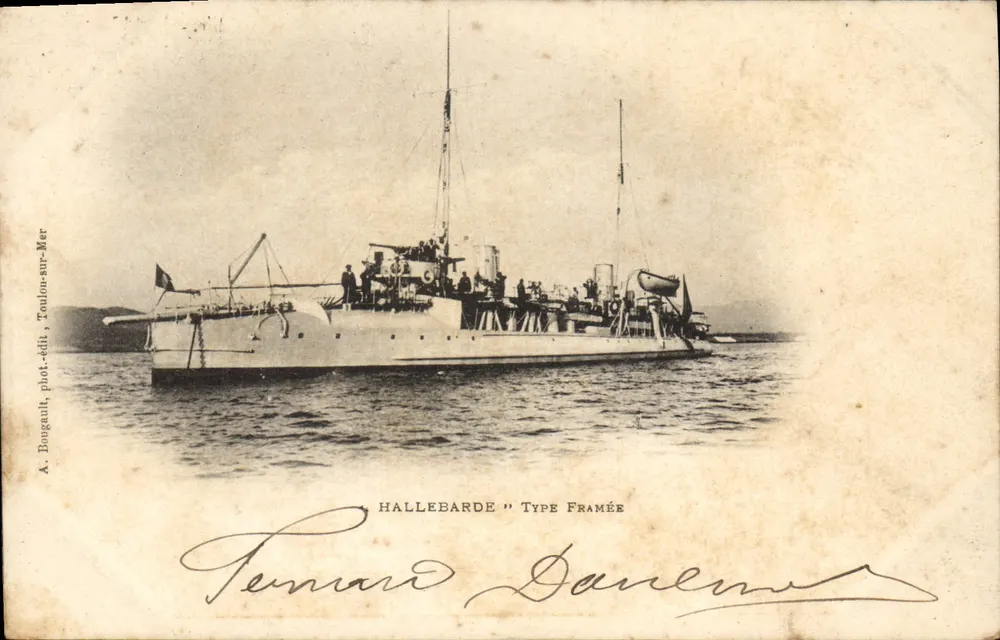 Hallebarde Tipo Framée — Toulon-sur-Mer — A. Bourgault, fot.édit. - Frente