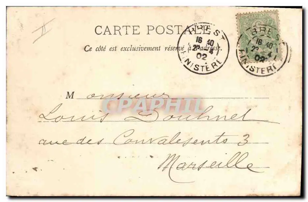 Hallebarde Tipo Framée — Toulon-sur-Mer — A. Bourgault, fot.édit. - Verso