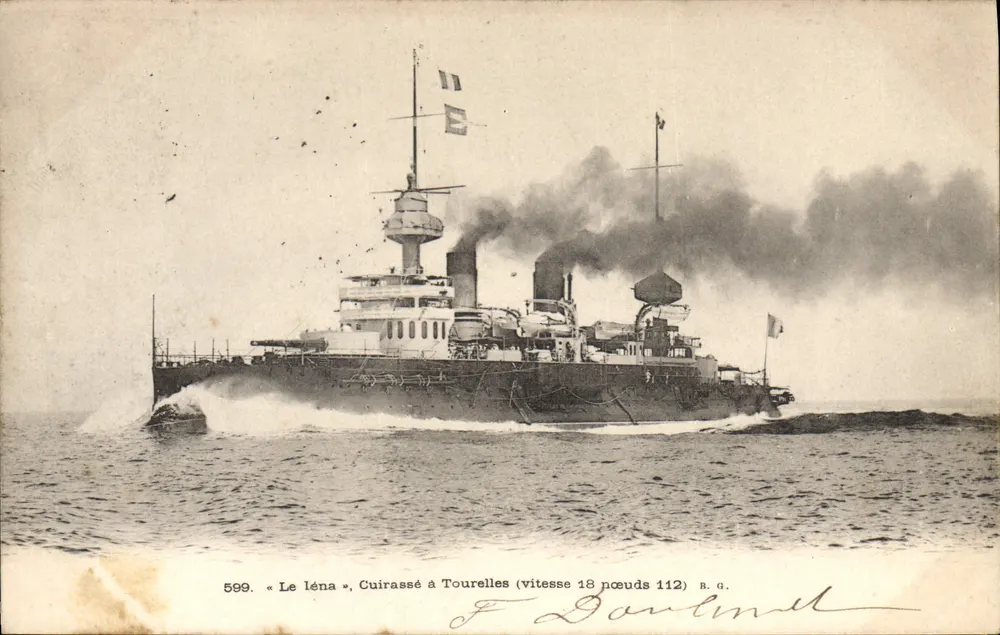 O Léna — Navio de torres — F. Darlind, n° 599 - Frente