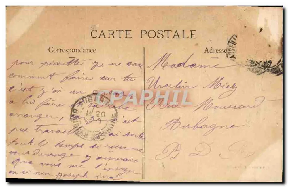 Navio de guerra francês — 'l'Éna', encouraçado de esquadra — Marinha Militar Francesa, n°344 - Verso