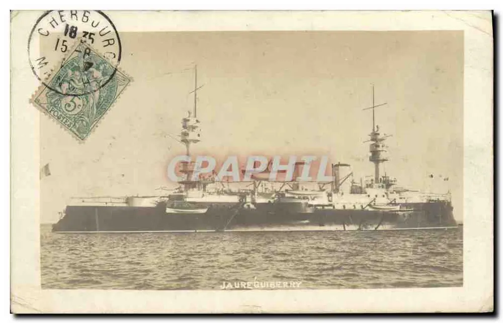 Bateau de guerre — vue de bord — éditeur JAUREGUIBERRY - Frente