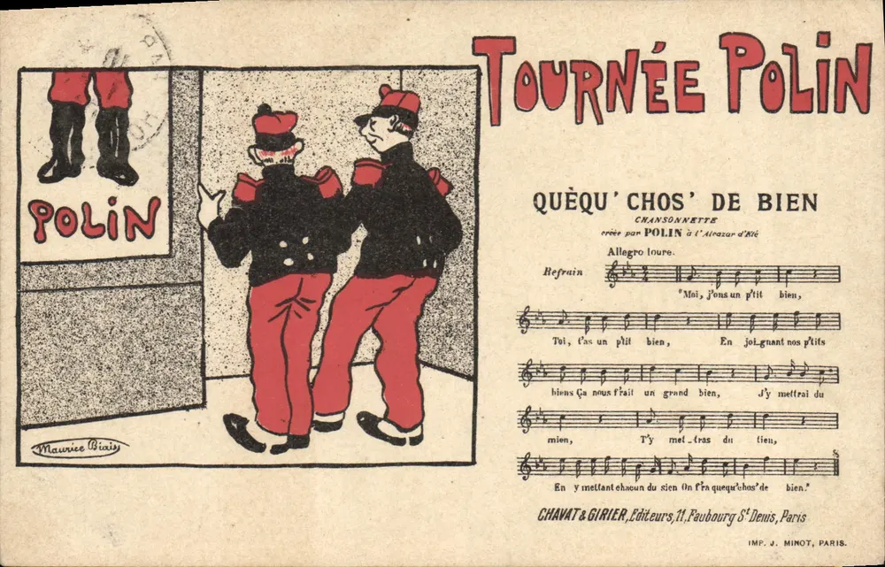 Turnê Polin — Canção 'Quèqu'chos' de bien' — Chavat & Girier, Paris - Frente