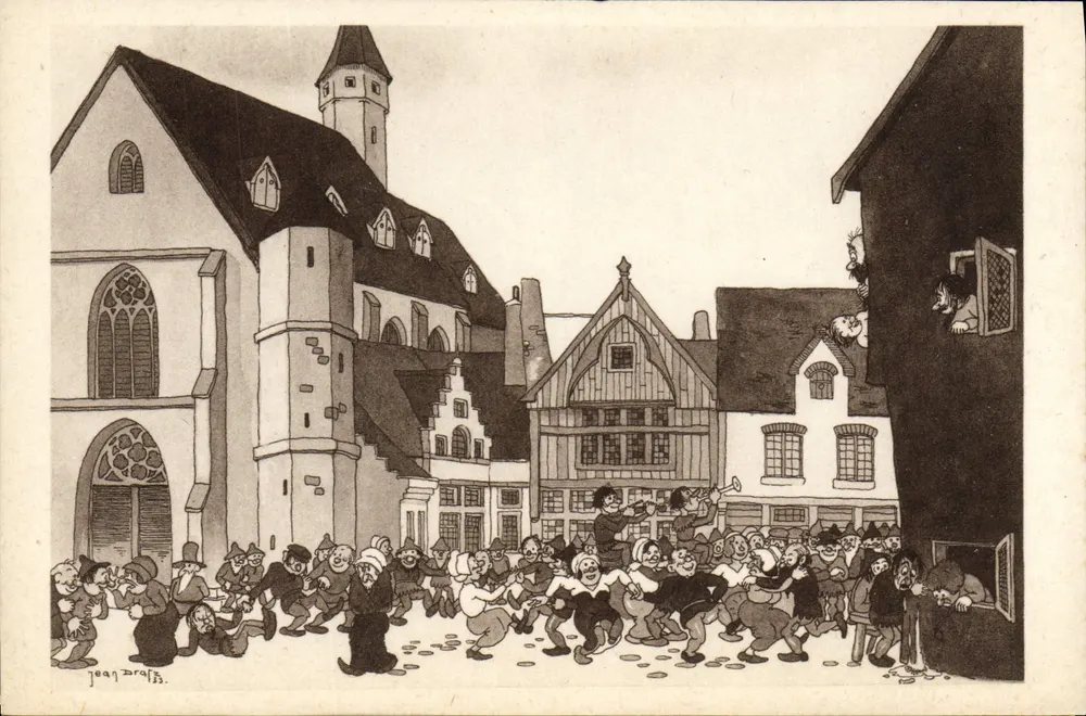 Alte Tanzszene — Straßenszene — Jean Drafts - Vorderseite