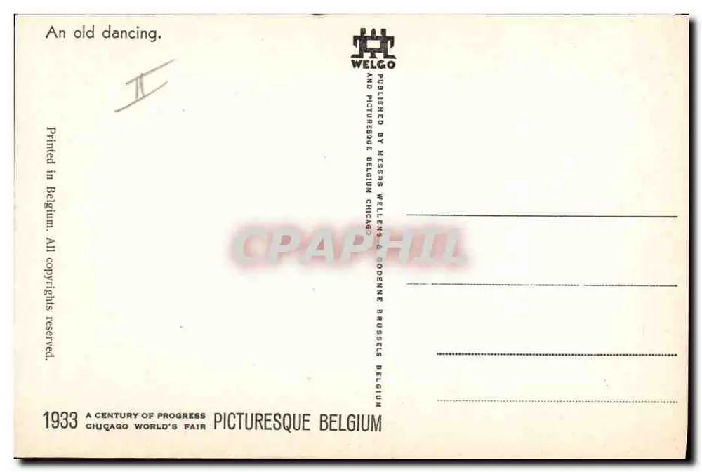 Alte Tanzszene — Straßenszene — Jean Drafts - Rückseite