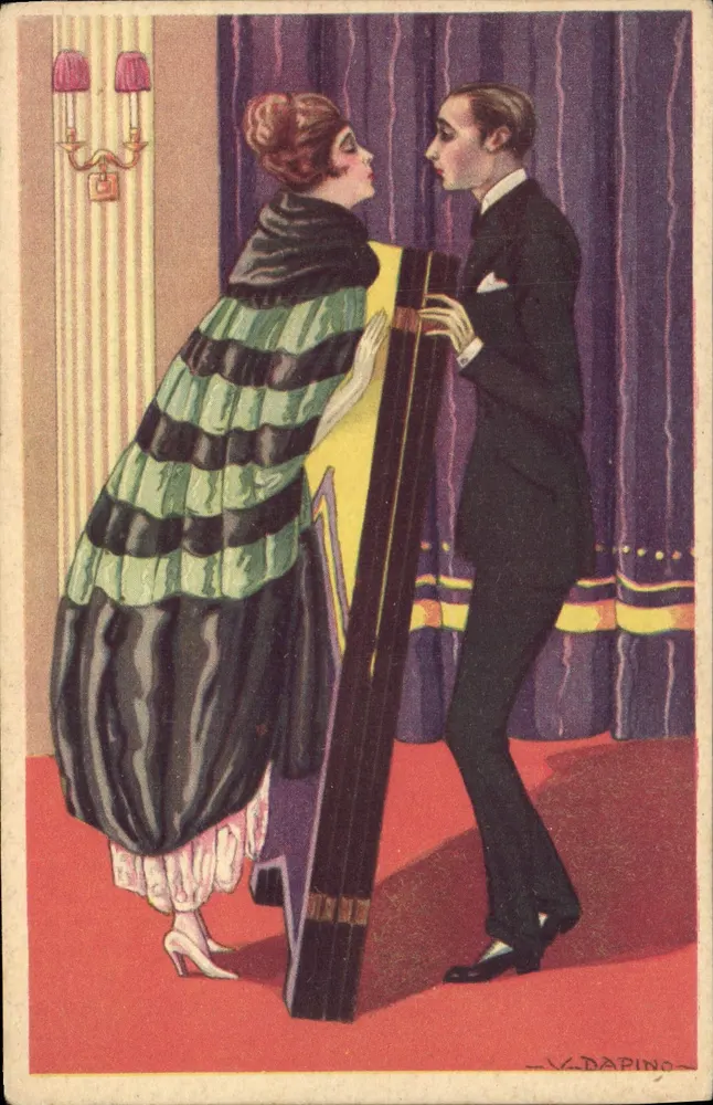 Tanz in einem Parlor — Ball-Szene — V. Dapino - Vorderseite