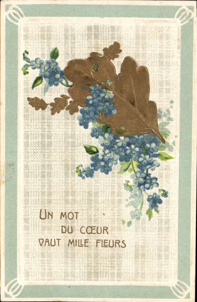 Fleurs et feuille d'érable — Un mot du cœur vaut mille fleurs — Dépard - Frente