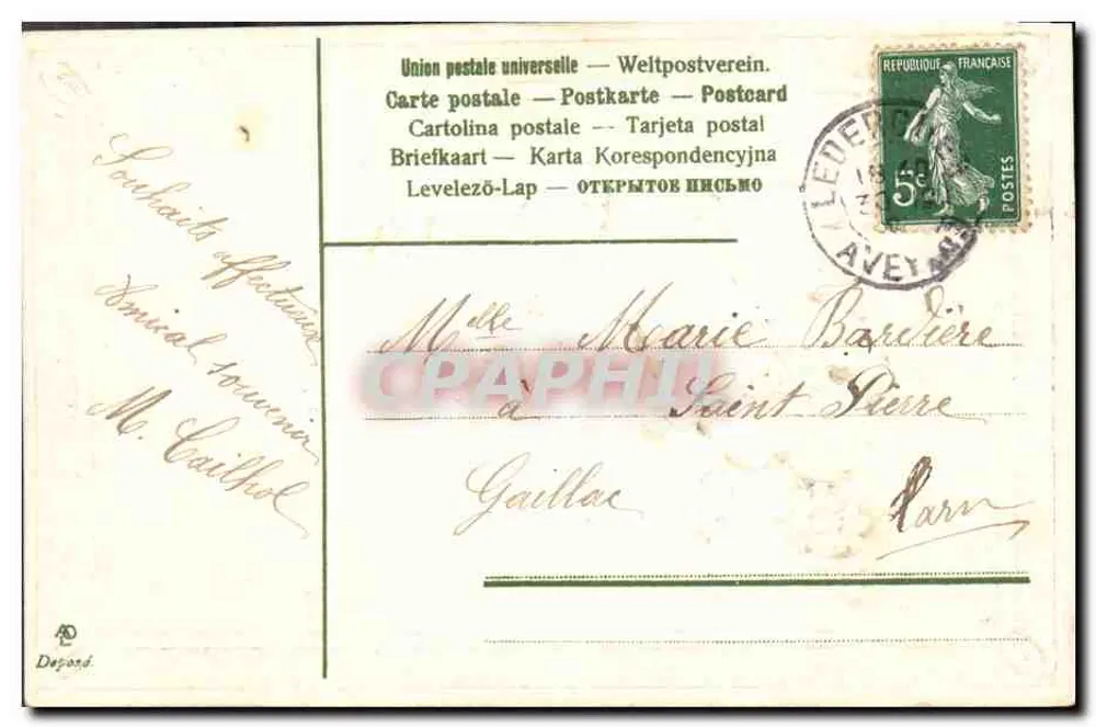 Fleurs et feuille d'érable — Un mot du cœur vaut mille fleurs — Dépard - Verso