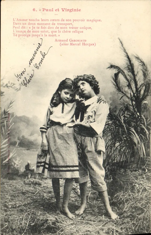 Paul und Virginie — LiebesSzene — Éditions A. Bégonnet et Cie, Nancy - Vorderseite