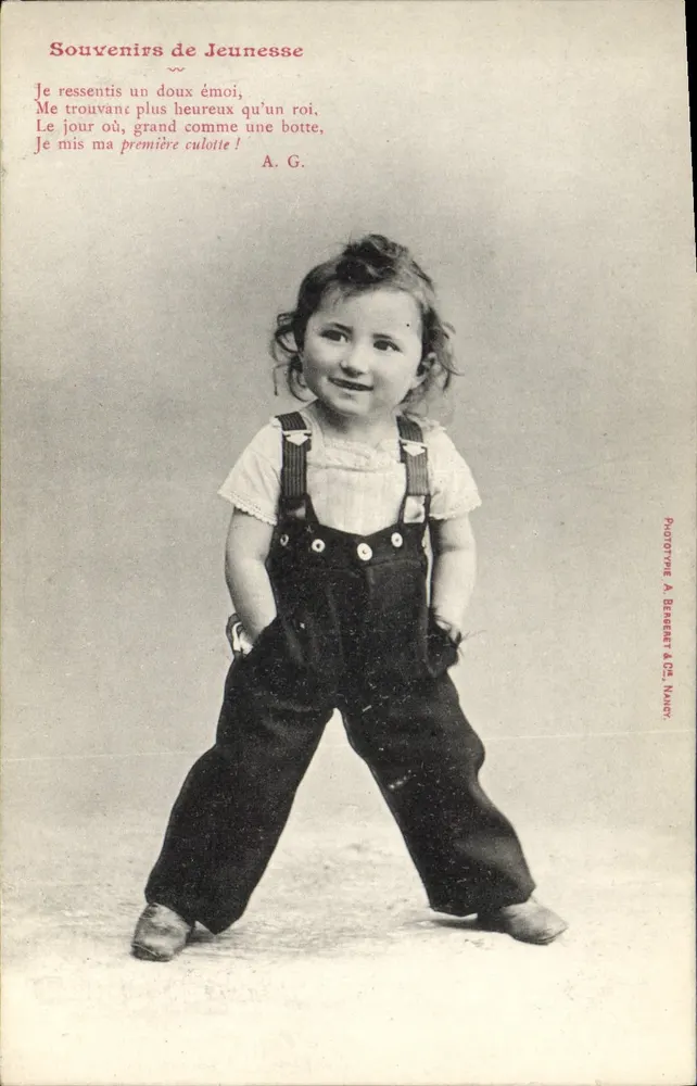 Kindheit — Erste Unterwäsche — Phototype A. Béserat & Cie, Nancy - Vorderseite