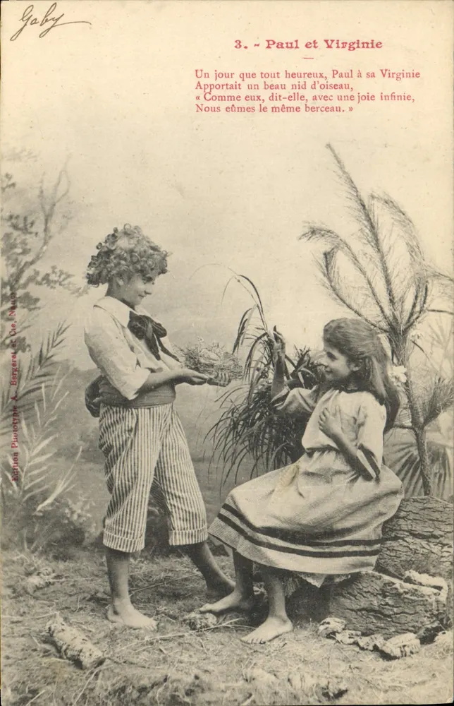 Paul und Virginie — Märchen-Szene — Gaby, Phototype-Editionen A. Baxeret et Cie, Nantes - Vorderseite
