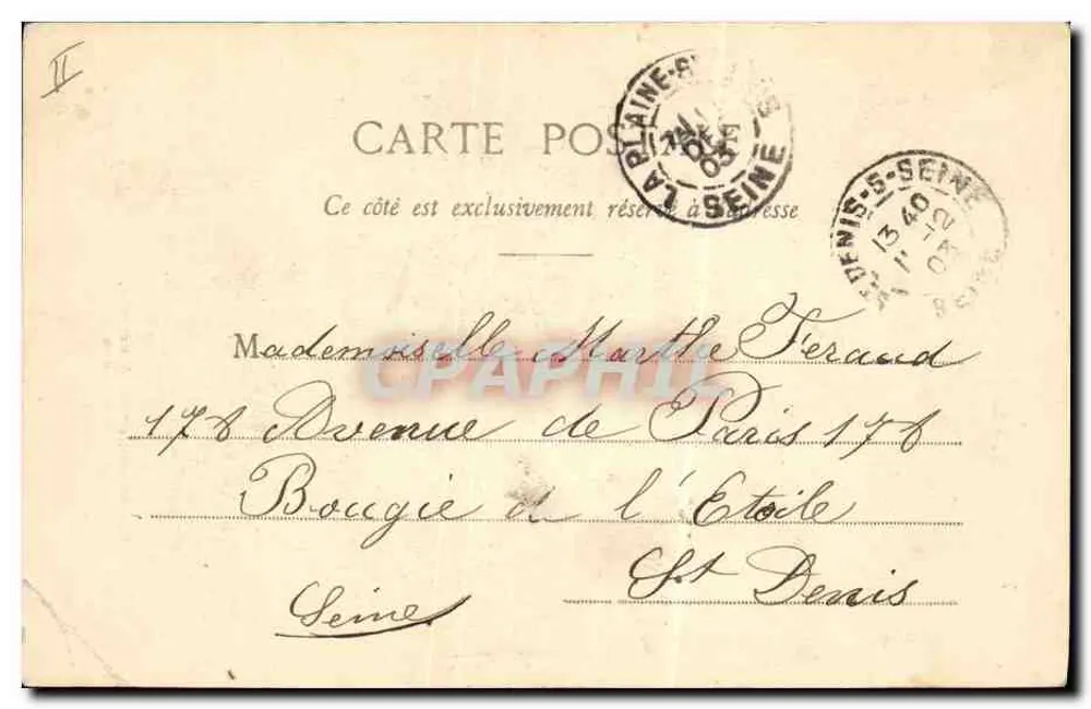 Le Petit Cyrano — Portrait d'acteur en costume — Phototype A. Barquet et Cie, n°5 - Rückseite