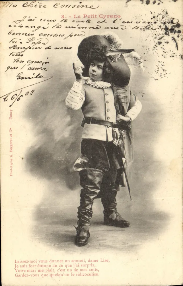 Le Petit Cyrano — Phototype A. Bergeret et Cie, Nancy — n°3 - Vorderseite