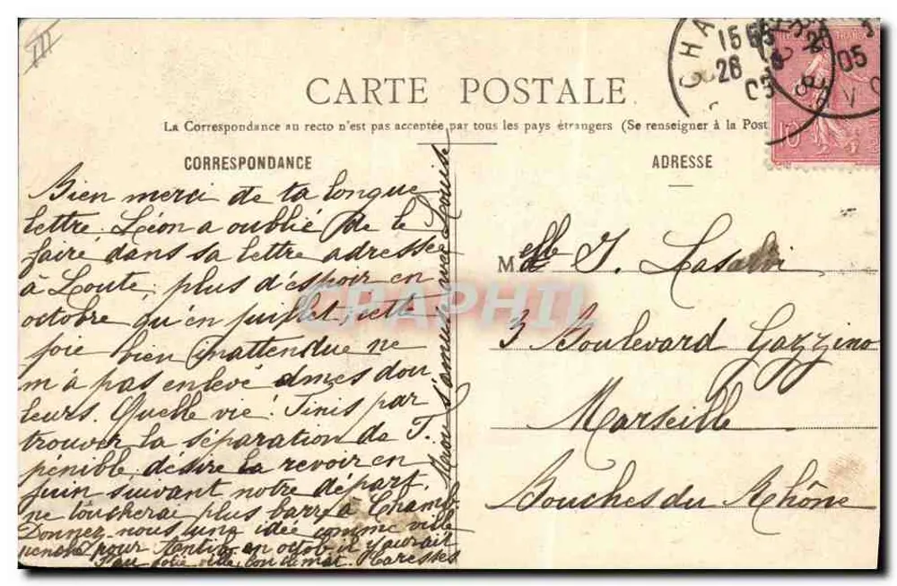 Lächelnde Frau unter Efeu — Phototypie A. Bergeret & Cie, Nancy - Rückseite