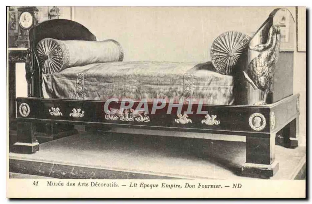 Musée des Arts Décoratifs — Bett der Ära Empire, Don Fournier — ND - Vorderseite