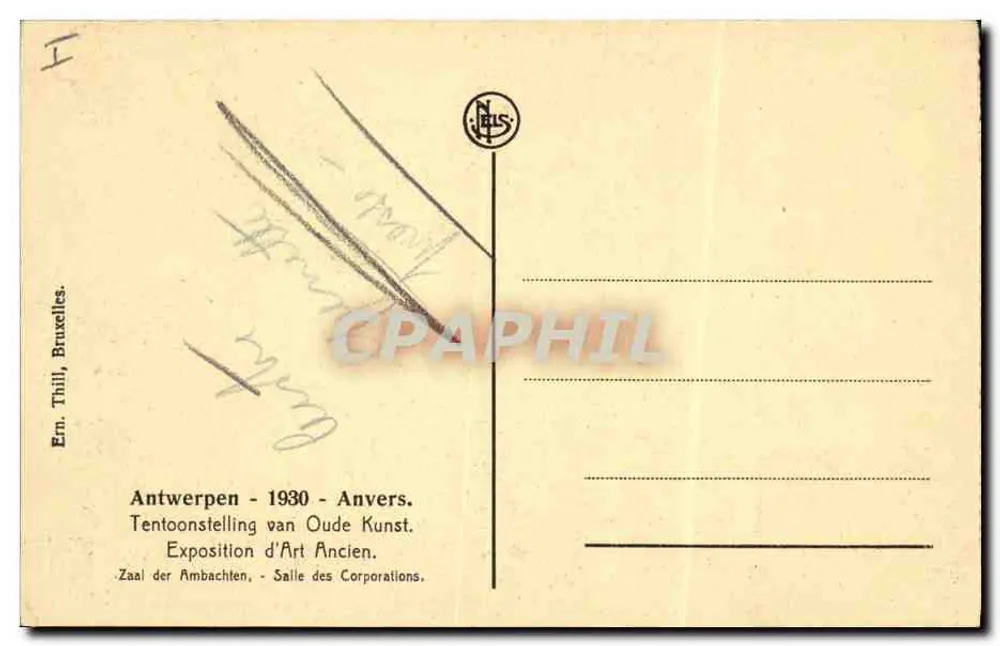 Sala das Corporações — Exposição de Arte Antiga — Editor NLS, n° H - Verso