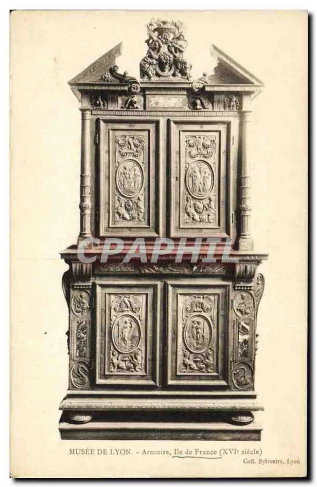 Museum von Lyon — Französischer Schrank (16. Jahrhundert) — Coll. Sylvestre, Lyon - Vorderseite