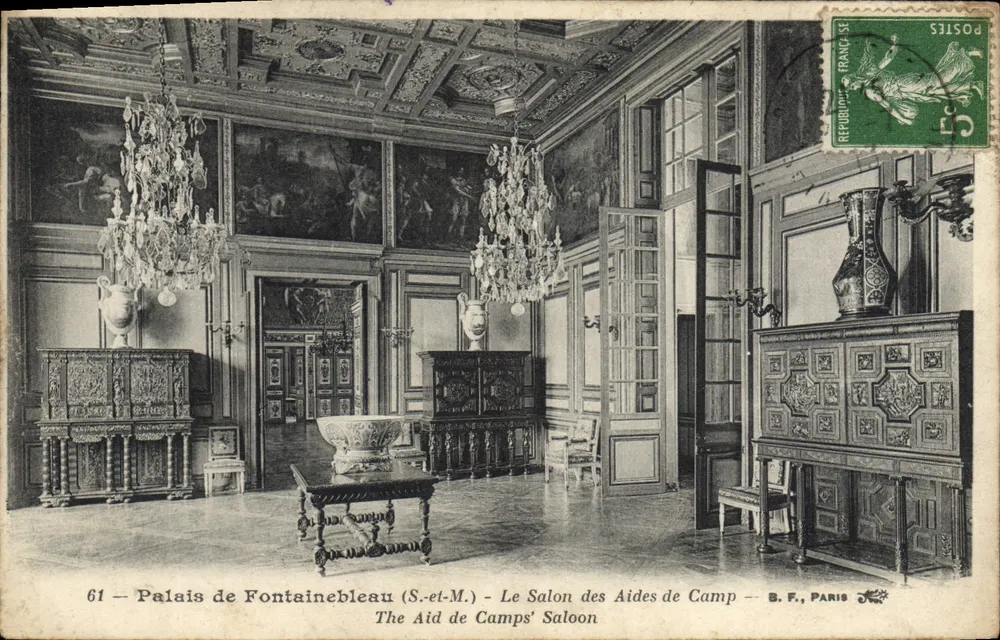 Schloss Fontainebleau (S.-et-M.) — Der Salon der Aides-de-Camp — B.F., PARIS - Vorderseite