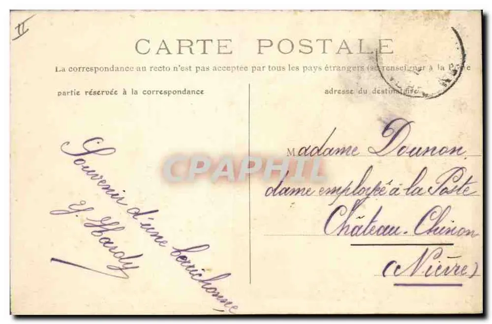 Grabmal von George Sand in Nohant — Umgebung von La Châtre — Cliché N. G. - Rückseite