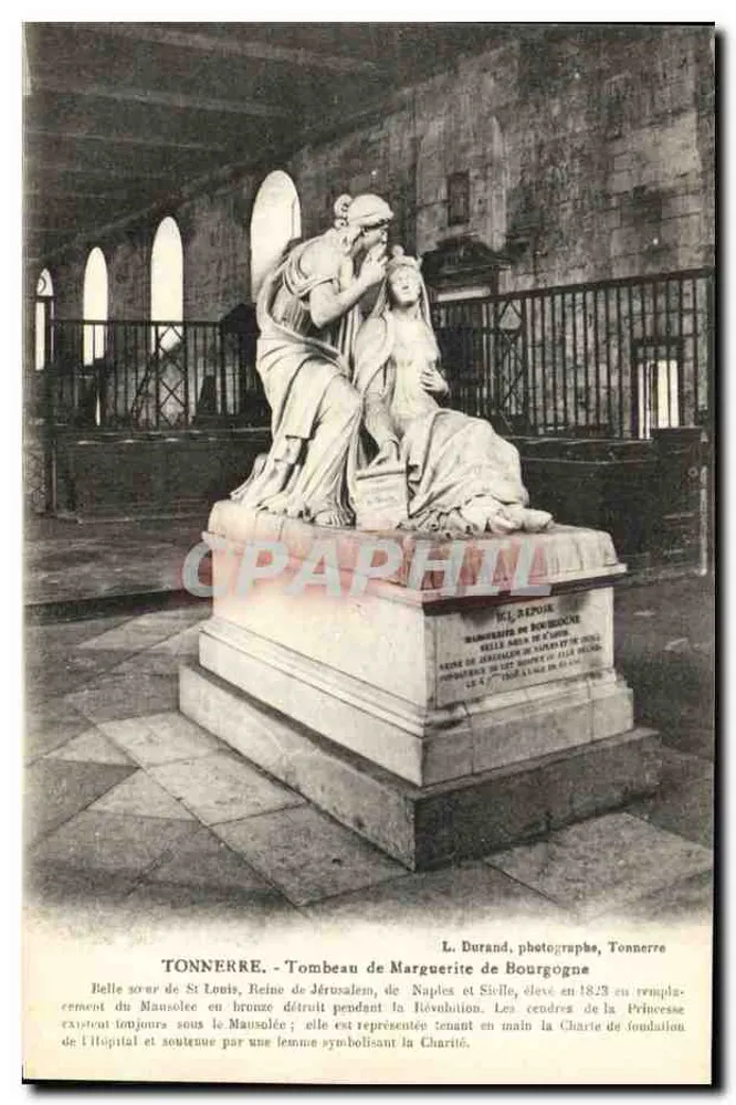 Grabmal Marguerite von Burgund — Tonnerre — L. Durand, Fotografen, Tonnerre - Vorderseite