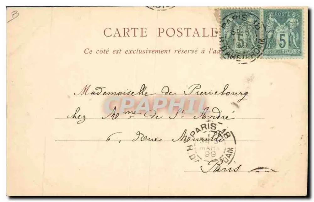 Trauerfeier des Präsidenten Félix Faure — Das Trauerzugswagen — ND Phot - Rückseite