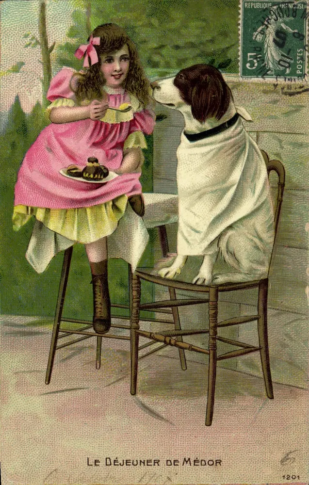 Das Mittagessen von Médor — Verlag J.C. Paris, n° 1201 - Vorderseite