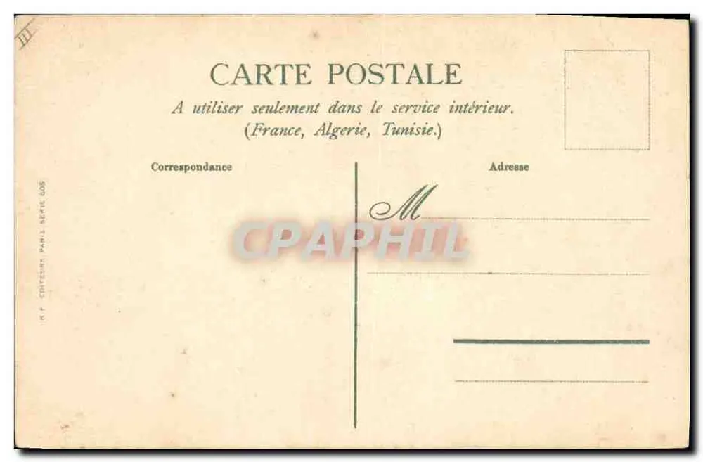 Cão da raça Collie — retrato — R.F. Éditeurs, Paris, série COS - Verso